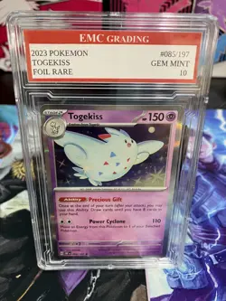TOGEKISS 2025 RARE FOIL #85/197 Pokemon Card GRADED 10 TCG CCG - Image 1