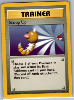 Scoop Up 78/102 Non Holo Base Set - Pokemon Card - NM - Image 1