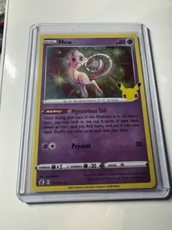 Mew Holo 11/25 Celebrations Pokemon TCG Single Card ENGLISH NM - Image 1