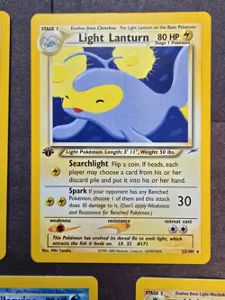 Pokemon TCG Neo Destiny Rare Cards 22,23,24,25,26/105 Light Lanturn Is 1st Ed - Image 3