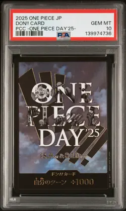 2025 ONE PIECE JPN PREMIUM CARD COLLECTION ONE PIECE DAY'25 DON!! CARD PSA 10 - Image 1