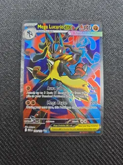Pokemon TCG Mega Evolution Mega Lucario EX Full Art Ultra Rare Card 160/132 - Image 1