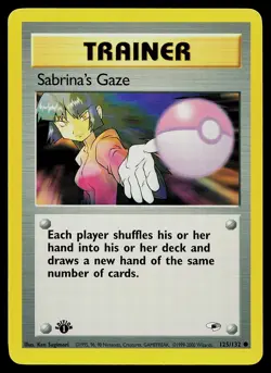 Pokemon Card - Sabrina's Gaze Gym Heroes 125/132 Common 1st Edition - Image 1
