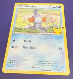 ⚡Pokemon McDonald's 25th Anniversary Mudkip 19/25 Light Holo Bleed Card 2021 M - Image 2