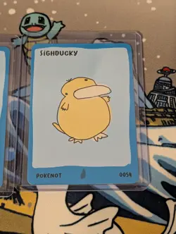 Dysfunctional Passholder Pokenots 151 Sighducky #0054 Psyduck Pokemon Card NM - Image 1