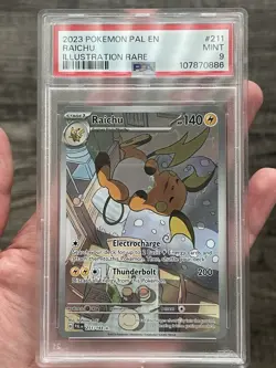 Pokemon TCG Paldea Evolved Raichu Card #211/193 PSA 9 - Image 1