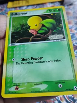 Bellsprout 49/92 Holo Stamped Pokemon Card 2006 EX Legend Maker LP/NM - Image 2
