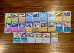 White Flare Poke Ball Reverse Holo Lot of 24 Cards No Dupes NM (Pokeball) - Image 1