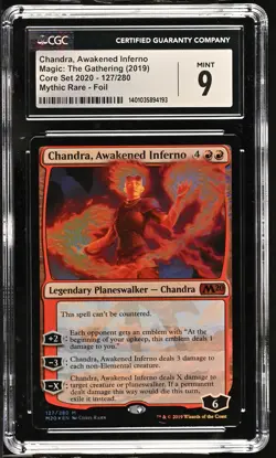 CHANDRA, AWAKENED INFERNO 2020 Core Set Foil Mythic CGC 9 MTG [Nostalgium] - Image 1