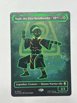 Magic The Gathering Avatar Toph, the First Metalbender Borderless Neon Ink Foil - Image 1