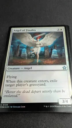MTG: Angel of Finality, FOIL, Foundations, U 0136, Pack Fresh - Image 1