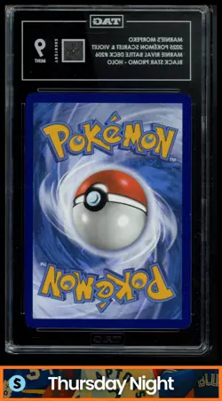 2023 POKEMON SV BLACK STAR PROMOS - SVP EN #206 MARNIE'S MORPEKO IR TAG 9 - Image 2