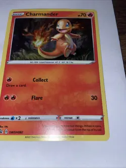 Pokemon TCG Charmander SWSH092 Cosmos Holo Promo 🌟Holo Bleed🌟 - Image 2