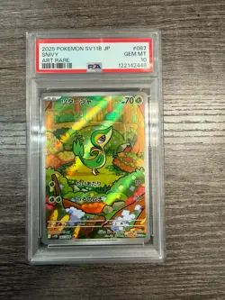 PSA 10 - Snivy 087/086 AR Black Bolt - Japanese Pokemon - Image 1