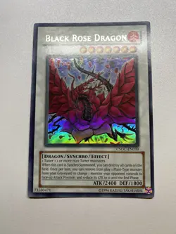 Yugioh Black Rose Dragon Unlimited Ultra Rare CSOC-EN039 MP - Image 1