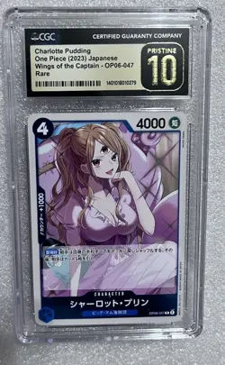Charlotte Pudding 2023 One Piece JPN Wings Of Captain OP06-047 CGC 10 Pristine - Image 1