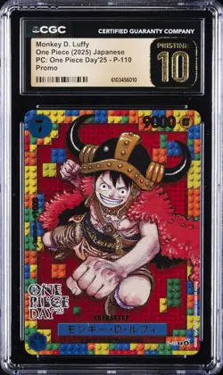2025 ONE PIECE JPN PC: ONE PIECE DAY '25 - PROMO MONKEY D. LUFFY CGC 10 PRISTINE - Image 1