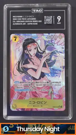 2025 ONE PIECE JAPANESE #EB-03-055 NICO ROBIN ALTERNATE ART - SUPER RARE TAG 9 - Image 1