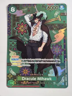 One Piece Tcg Dracule Mihawk (SP) OP12-030 OP14 SR NM English - Image 1