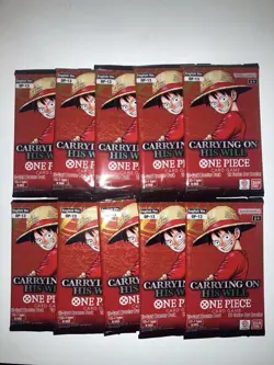 10 SEALED PACKS - OP13 One Piece TCG - Carrying on His Will - Image 1