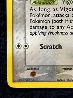 Pokemon Card - Vigoroth Stamped Deoxys 50/107 Reverse Holo Vintage - Image 5