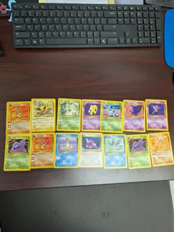 1999 Pokemon Base Set Fossil, Jungle, Rare Non-Holo Card Lot of 14 - Image 1