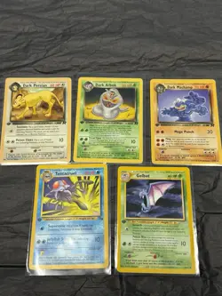 Pokemon Cards 1st Edition Lot Of 5 Cards Lightly Played Vintage - Image 1