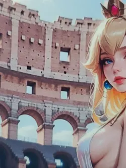 2 1/1 Only 1 Made Princess Peach Southern Customs Waifu Card - Image 3