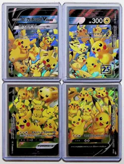 2021 Pokemon Japanese 25th Anniversary Pikachu V-UNION 025-028/028 Set 4 Cards - Image 1