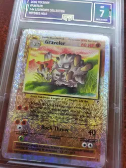 Graveler Legendary Reverse Holo Pokemon Card Base WOTC PSA BGS GMA 7 NM - Image 5