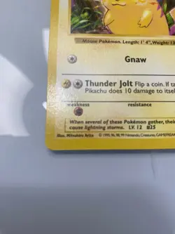 Pokemon Pikachu TCG Base Set Shadowless Common Yellow Cheeks Card 58/102 - Image 5