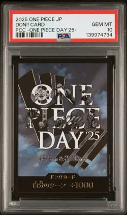 2025 ONE PIECE JPN PREMIUM CARD COLLECTION ONE PIECE DAY'25 DON!! CARD PSA 10 - Image 1