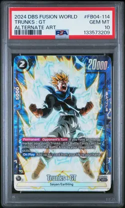 2024 DRAGON BALL SUPER CARD GAME FUSION WORLD ULTRA LIMIT TRUNKS : GT PSA 10 - Image 1