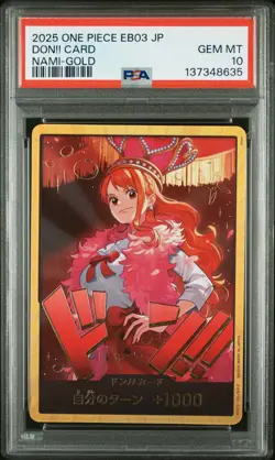 2025 ONE PIECE JPN EXTRA BOOSTER ONE PIECE HEROINES EDITION DON!! CARD PSA 10 - Image 1