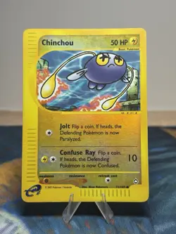 Chinchou 71/147 Reverse Holo E Reader Series Pokemon Vintage Aquapolis Card MP - Image 1