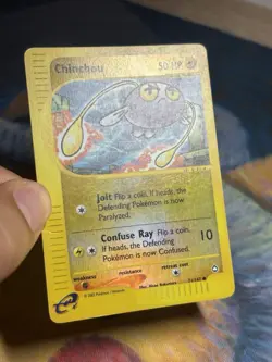 Chinchou 71/147 Reverse Holo E Reader Series Pokemon Vintage Aquapolis Card MP - Image 3