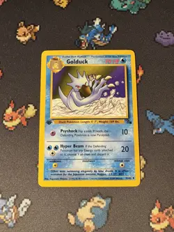Pokemon Cards Golduck 35/62 Fossil FIRST EDITION WOTC - (NM-) #1 - Image 1