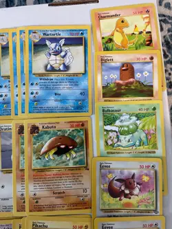 64 VINTAGE lot Pokemon nintendo card 3 shadowless LP/MP Kabuto Bulbasaur Pikachu - Image 4