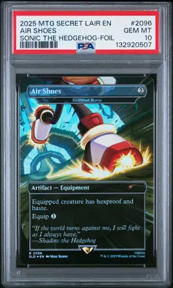 2025 MTG SECRET LAIR DROP SONIC: TURBO GEAR-FOIL #2096 AIR SHOES PSA 10 - Image 1
