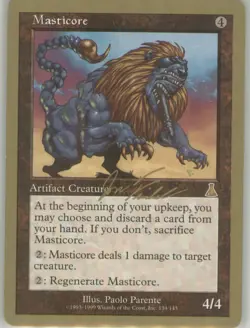 Masticore 134 Vintage Non-Foil LP Gold Border Worlds Non Tournament Legal MTG - Image 1