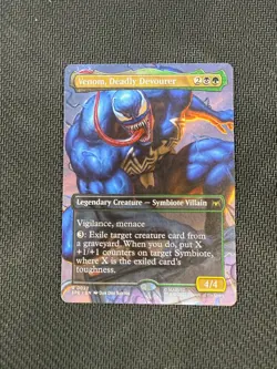 Borderless Venom, Deadly Devourer SPE 0022 Eternal Rare MTG Marvel's Spider-Man - Image 1