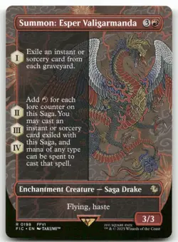 Summon: Esper Valigarmanda (Borderless) #198 MTG Final Fantasy FIC NM X1 - Image 1