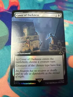 MTG Cover of Darkness - Foil - Extended Art, NM-Mint, English Universes Beyond: - Image 1