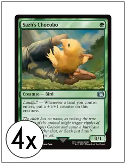 4x Sazh's Chocobo, Magic the Gathering, MTG NM - Image 1