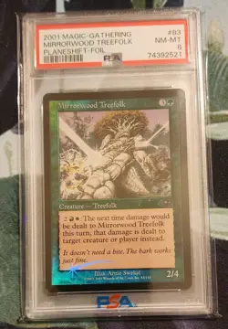 MTG - Mirrorwood Treefolk FOIL Planeshift - PSA 8 NM-MT Graded Magic - Image 1
