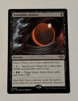 MTG Insatiable Avarice - Outlaws Of Thunder Junction NM - Image 1