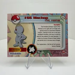 Machop #66 Textured Holo Foil, Vintage 1999 Topps Pokemon TV Animation Edition - Image 4