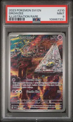 2023 Pokemon Svi En-Scarlet & Violet #210 Drowzee Illustration Rare PSA 9 - Image 1