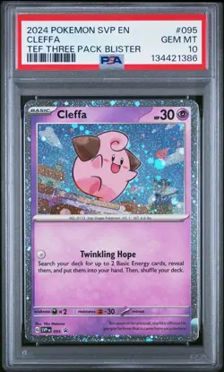 2024 POKEMON SVP EN-SV BLACK STAR PROMO #095 CLEFFA PSA 10 - Image 1