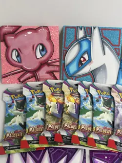 Lot of 8 Pokemon TCG - Paldea Evolved Sealed Sleeved Booster Packs + BONUS ART - Image 3